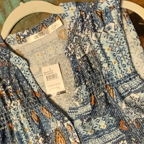 Cure. Tops - 🌸🌸 Cure Blue Patterned Women's Top